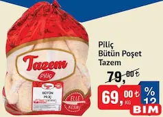 TAZEM PİLİÇ BÜTÜN POŞET KG TAZEM PİLİÇ BÜTÜN POŞET KG